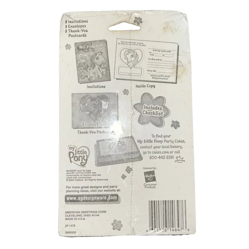 NIP American Greeting My Little Pony Birthday Party Invitations Thank You Cards